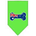 Unconditional Love Bone Flag Australian  Screen Print Bandana Lime Green Large UN786056